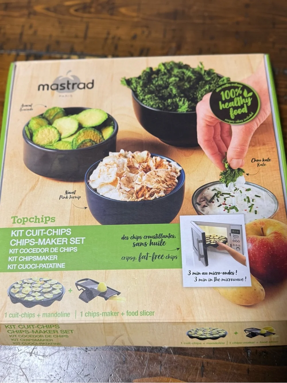 New Mastrad TopChips Maker + Mini Mandoline Slicer Set Black